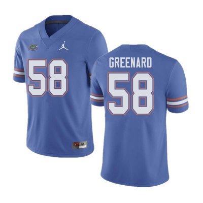 Men's Florida Gators #58 Jonathan Greenard NCAA Jordan Brand Blue Authentic Stitched College Football Jersey EMI0762RR